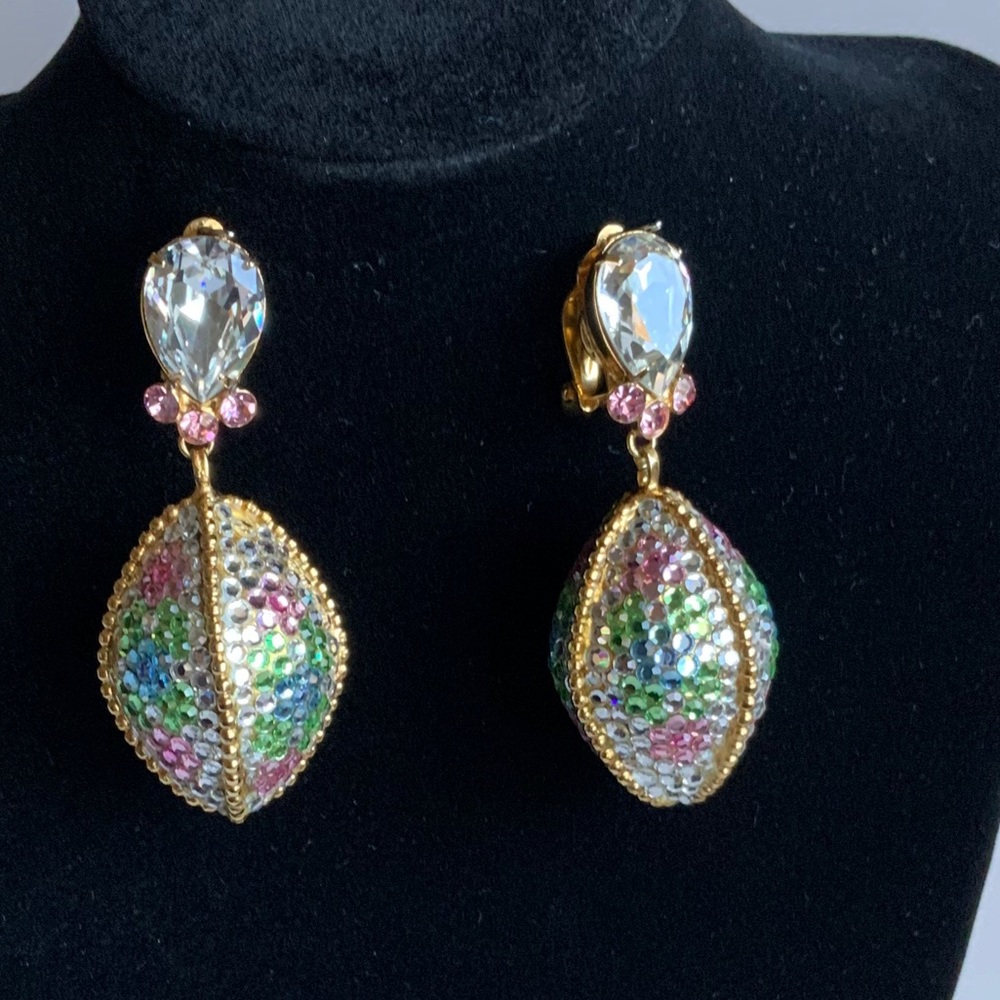 SIMAN TU SWAROVSKI CRYSTAL EARRINGS